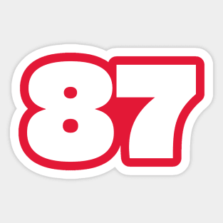 Chiefs Number 87 Sticker